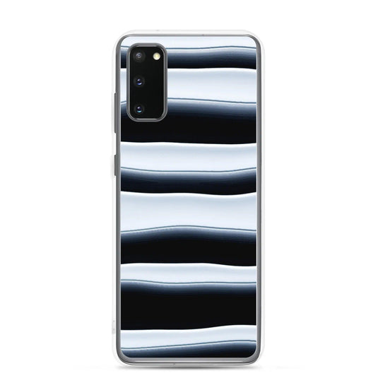 Black White Blob Flexible Clear Samsung Case Bump Resistant Corners CREATIVETECH