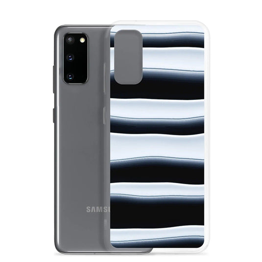 Black White Blob Flexible Clear Samsung Case Bump Resistant Corners CREATIVETECH