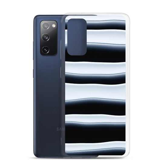 Black White Blob Flexible Clear Samsung Case Bump Resistant Corners CREATIVETECH