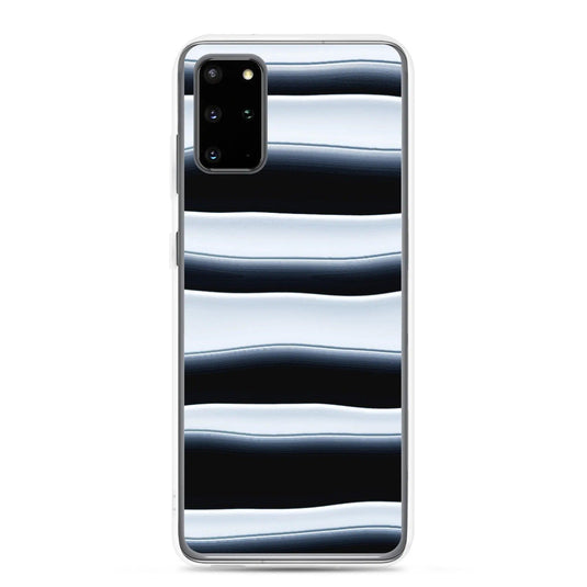 Black White Blob Flexible Clear Samsung Case Bump Resistant Corners CREATIVETECH