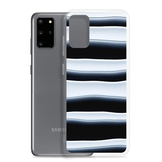 Black White Blob Flexible Clear Samsung Case Bump Resistant Corners CREATIVETECH