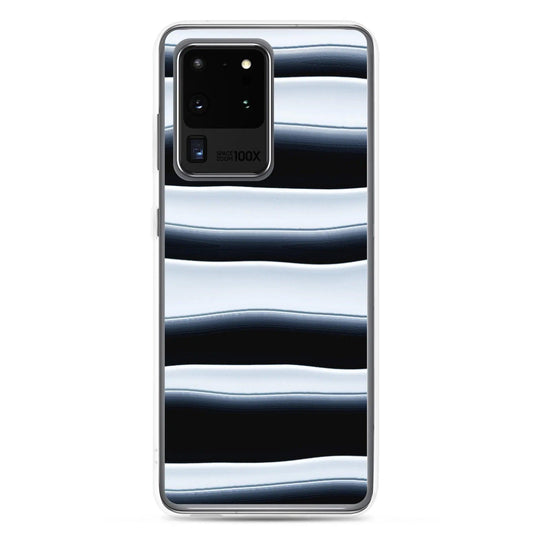 Black White Blob Flexible Clear Samsung Case Bump Resistant Corners CREATIVETECH