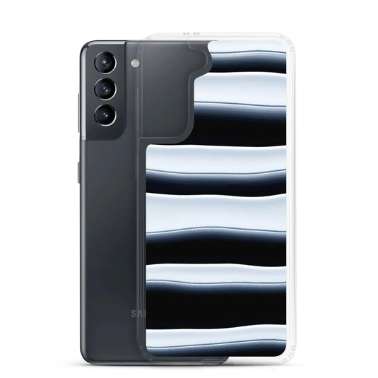 Black White Blob Flexible Clear Samsung Case Bump Resistant Corners CREATIVETECH