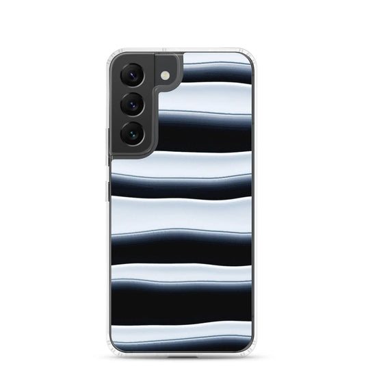 Black White Blob Flexible Clear Samsung Case Bump Resistant Corners CREATIVETECH