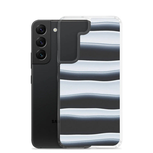 Black White Blob Flexible Clear Samsung Case Bump Resistant Corners CREATIVETECH