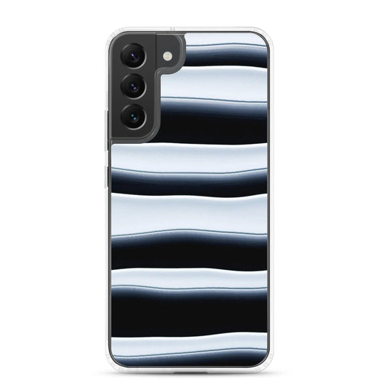 Black White Blob Flexible Clear Samsung Case Bump Resistant Corners CREATIVETECH