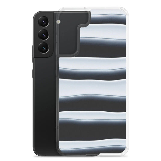 Black White Blob Flexible Clear Samsung Case Bump Resistant Corners CREATIVETECH