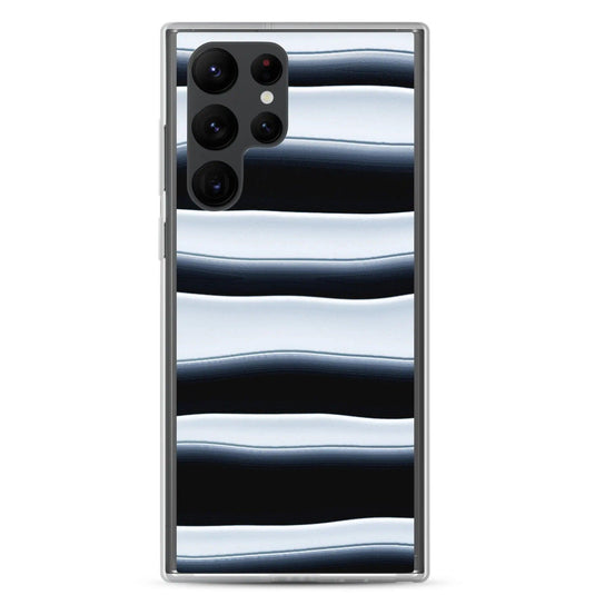 Black White Blob Flexible Clear Samsung Case Bump Resistant Corners CREATIVETECH
