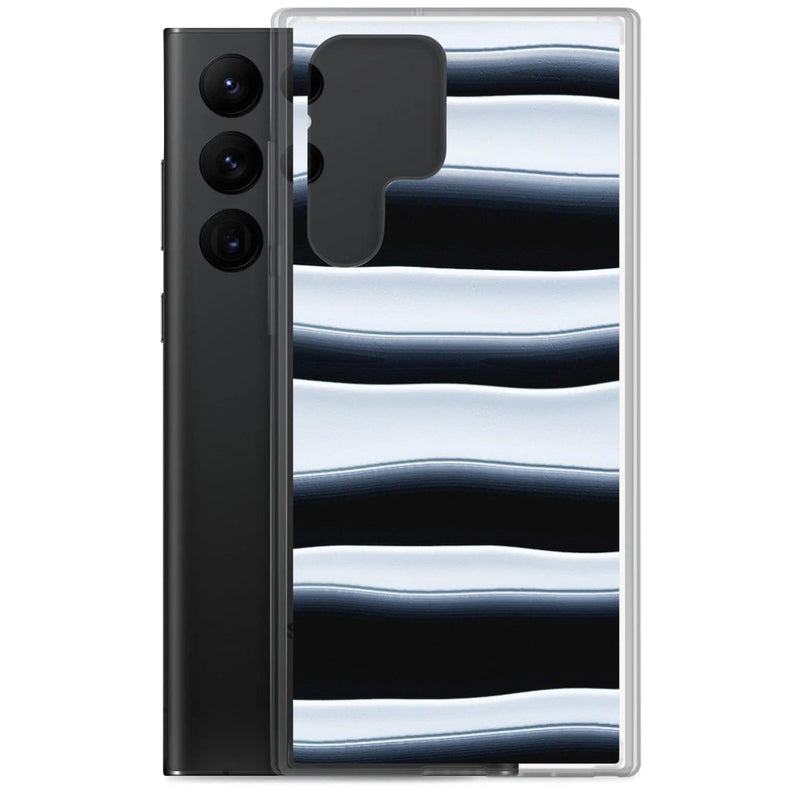 Load image into Gallery viewer, Black White Blob Flexible Clear Samsung Case Bump Resistant Corners CREATIVETECH