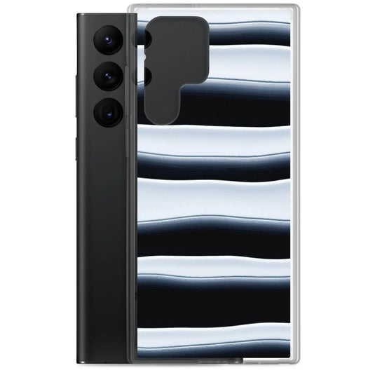 Black White Blob Flexible Clear Samsung Case Bump Resistant Corners CREATIVETECH