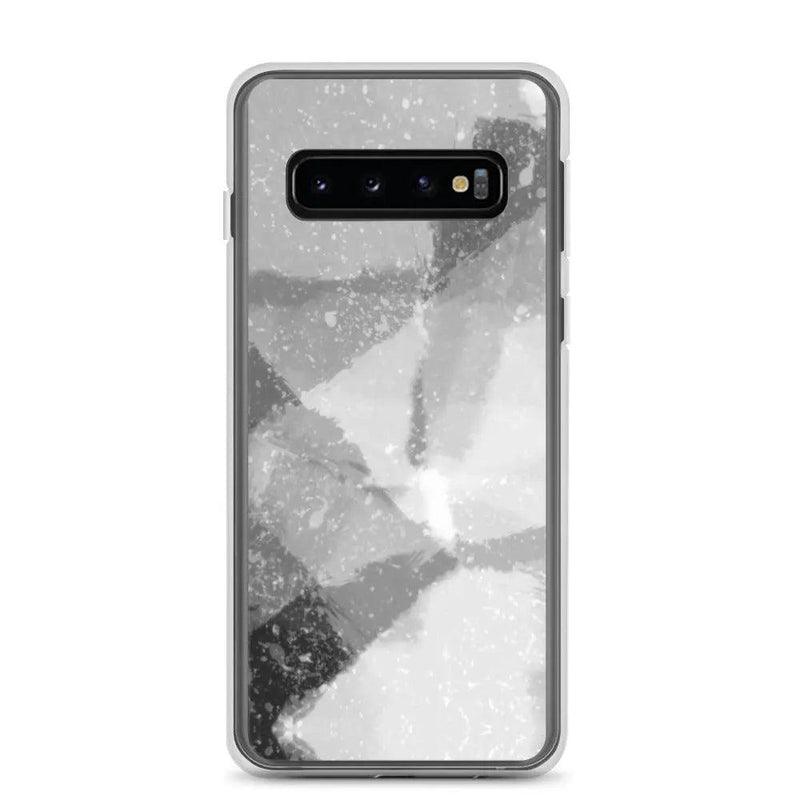 Load image into Gallery viewer, Black White Industrial Watercolor Paint Style Flexible Clear Samsung Case Bump Resistant Corners CREATIVETECH