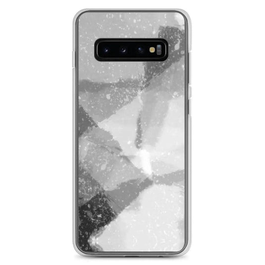 Black White Industrial Watercolor Paint Style Flexible Clear Samsung Case Bump Resistant Corners CREATIVETECH