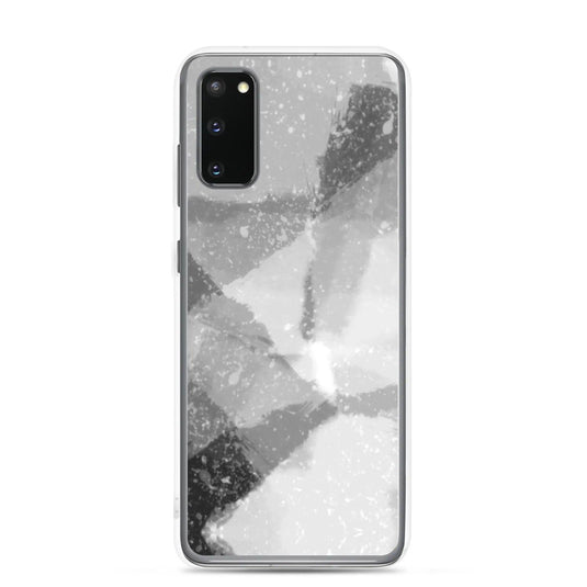Black White Industrial Watercolor Paint Style Flexible Clear Samsung Case Bump Resistant Corners CREATIVETECH