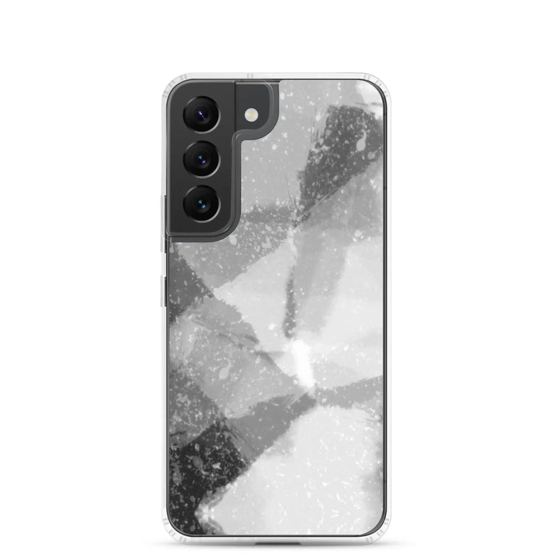 Load image into Gallery viewer, Black White Industrial Watercolor Paint Style Flexible Clear Samsung Case Bump Resistant Corners CREATIVETECH
