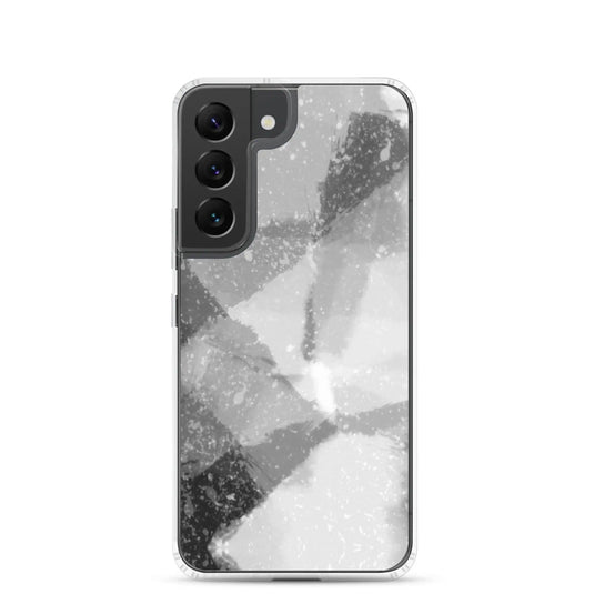 Black White Industrial Watercolor Paint Style Flexible Clear Samsung Case Bump Resistant Corners CREATIVETECH