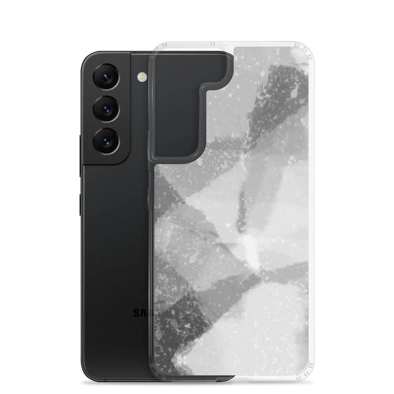 Load image into Gallery viewer, Black White Industrial Watercolor Paint Style Flexible Clear Samsung Case Bump Resistant Corners CREATIVETECH