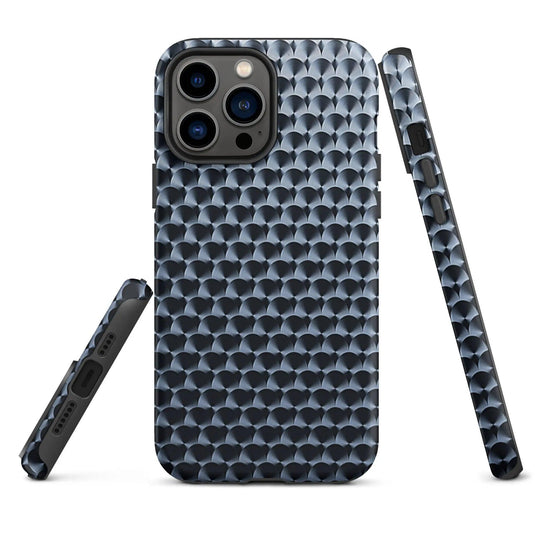 Brushed Dark Metal Double Layered Impact Resistant Tough iPhone Case 3D Wrap Matte or Glossy Finish CREATIVETECH