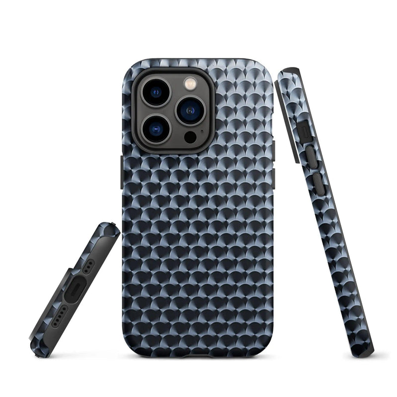 Load image into Gallery viewer, Brushed Dark Metal Double Layered Impact Resistant Tough iPhone Case 3D Wrap Matte or Glossy Finish CREATIVETECH