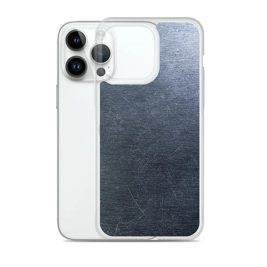 Brushed Dark Metal Flexible Clear iPhone Case Bump Resistant Corners CREATIVETECH