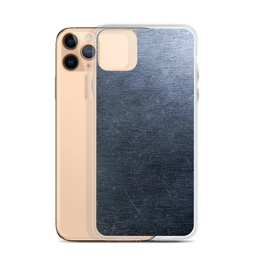 Brushed Dark Metal Flexible Clear iPhone Case Bump Resistant Corners CREATIVETECH