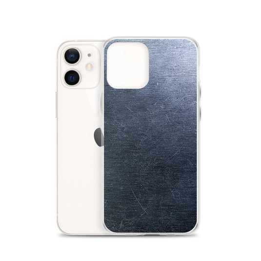 Brushed Dark Metal Flexible Clear iPhone Case Bump Resistant Corners CREATIVETECH