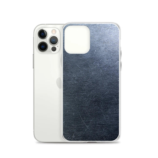 Brushed Dark Metal Flexible Clear iPhone Case Bump Resistant Corners CREATIVETECH
