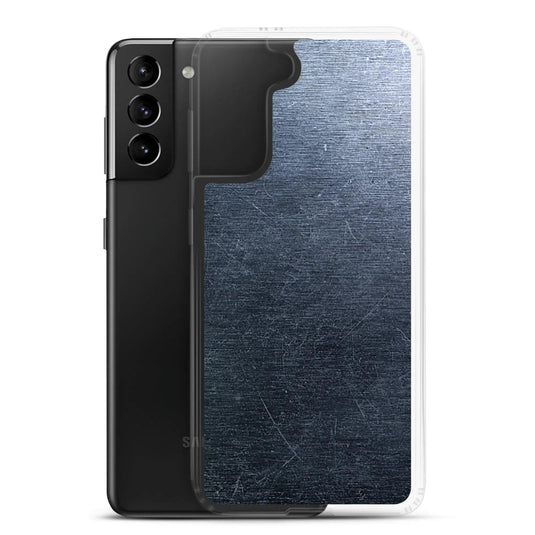Brushed Industrial Metal Dark Flexible Clear Samsung Case Bump Resistant Corners CREATIVETECH