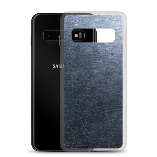 Brushed Industrial Metal Dark Flexible Clear Samsung Case Bump Resistant Corners CREATIVETECH