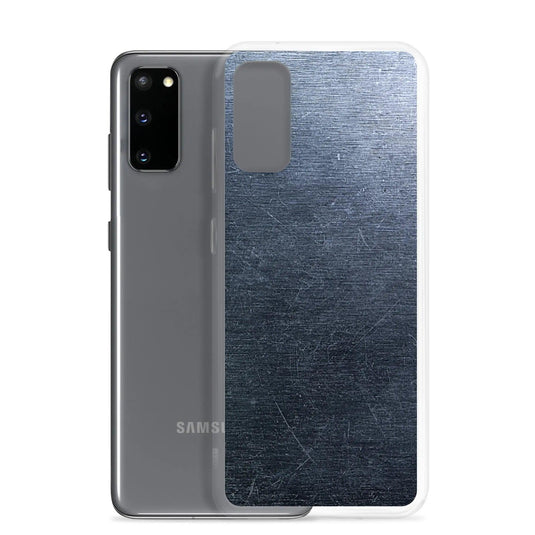 Brushed Industrial Metal Dark Flexible Clear Samsung Case Bump Resistant Corners CREATIVETECH