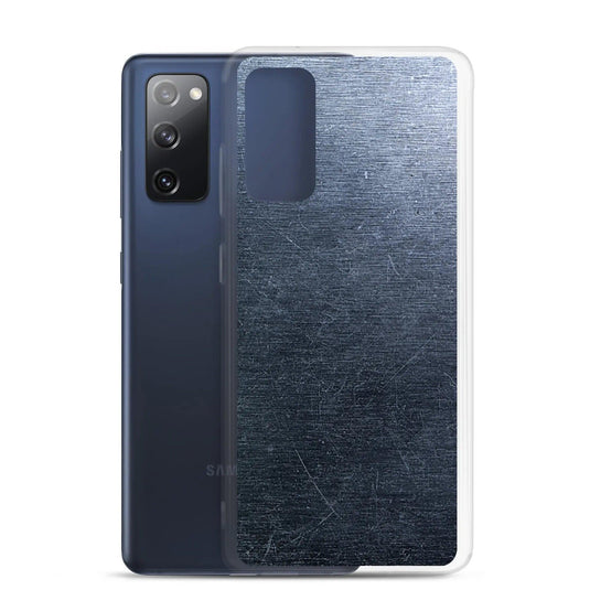 Brushed Industrial Metal Dark Flexible Clear Samsung Case Bump Resistant Corners CREATIVETECH