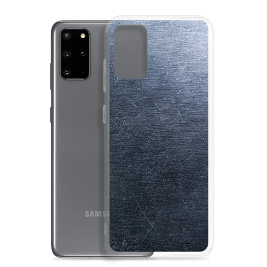 Brushed Industrial Metal Dark Flexible Clear Samsung Case Bump Resistant Corners CREATIVETECH