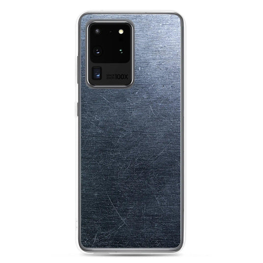 Brushed Industrial Metal Dark Flexible Clear Samsung Case Bump Resistant Corners CREATIVETECH