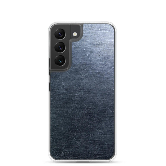 Brushed Industrial Metal Dark Flexible Clear Samsung Case Bump Resistant Corners CREATIVETECH