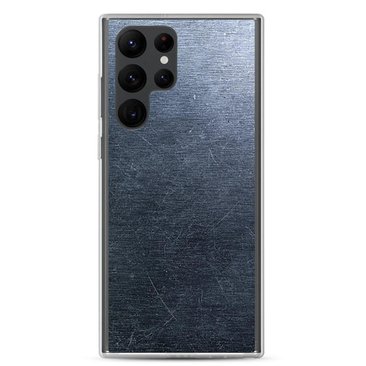 Brushed Industrial Metal Dark Flexible Clear Samsung Case Bump Resistant Corners CREATIVETECH