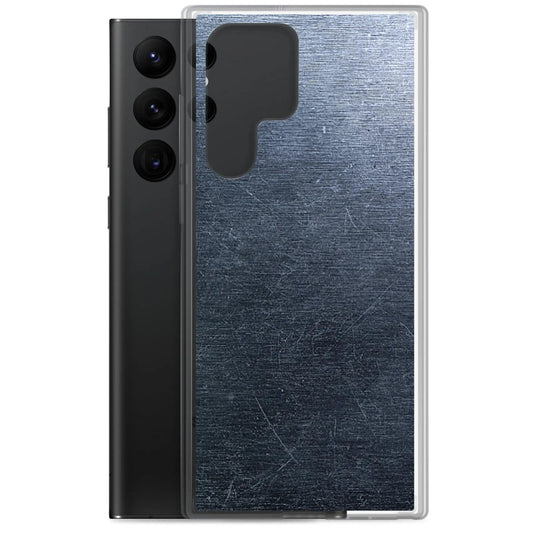 Brushed Industrial Metal Dark Flexible Clear Samsung Case Bump Resistant Corners CREATIVETECH