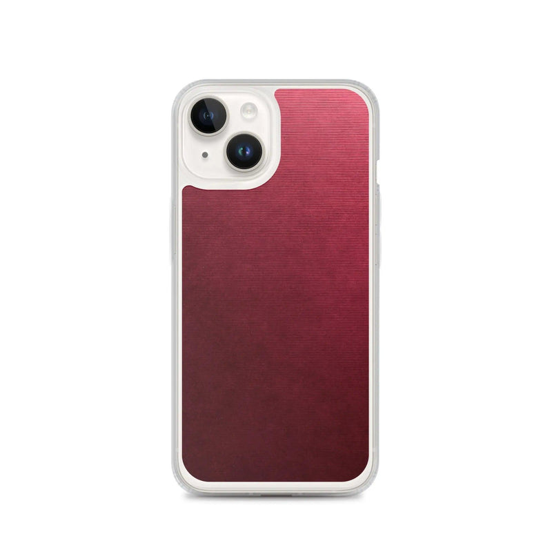 Load image into Gallery viewer, Brushed Red Metal Flexible Clear iPhone Case Bump Resistant Corners CREATIVETECH