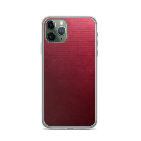 Brushed Red Metal Flexible Clear iPhone Case Bump Resistant Corners CREATIVETECH