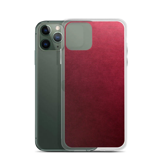 Brushed Red Metal Flexible Clear iPhone Case Bump Resistant Corners CREATIVETECH