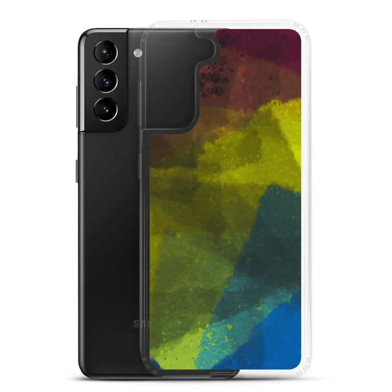 Load image into Gallery viewer, CMYK Cyan Magenta Yellow Black Industrial Watercolor Paint Brush Style Flexible Clear Samsung Case Bump Resistant Corners CREATIVETECH