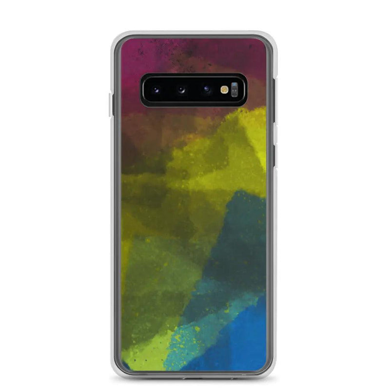 Load image into Gallery viewer, CMYK Cyan Magenta Yellow Black Industrial Watercolor Paint Brush Style Flexible Clear Samsung Case Bump Resistant Corners CREATIVETECH