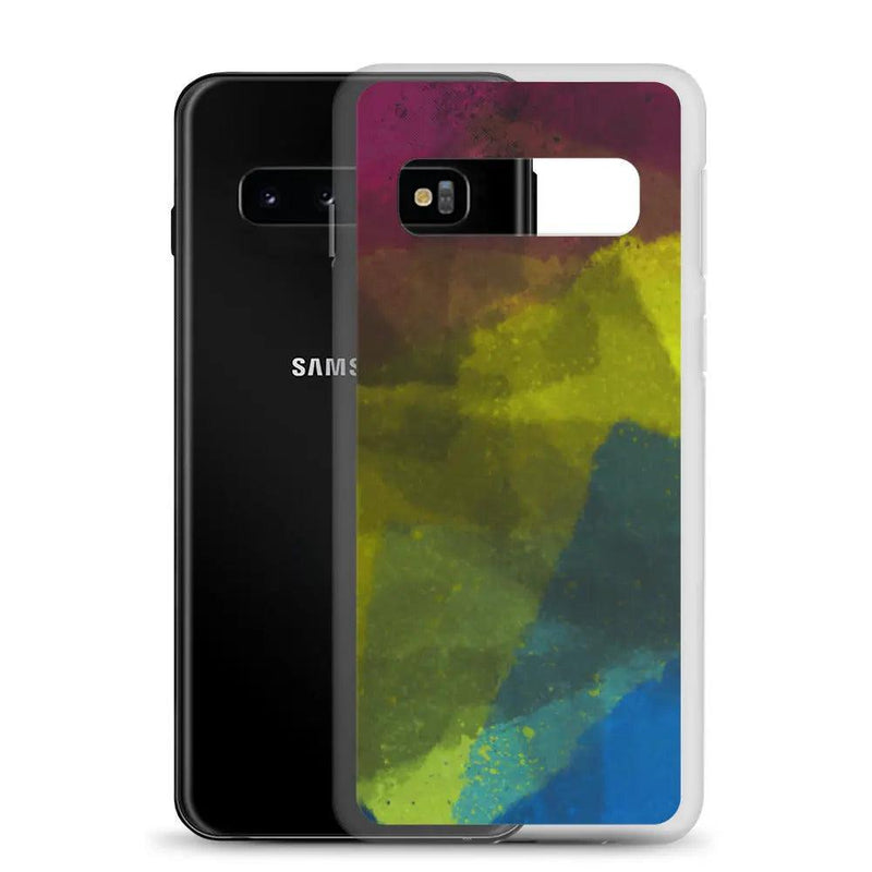 Load image into Gallery viewer, CMYK Cyan Magenta Yellow Black Industrial Watercolor Paint Brush Style Flexible Clear Samsung Case Bump Resistant Corners CREATIVETECH