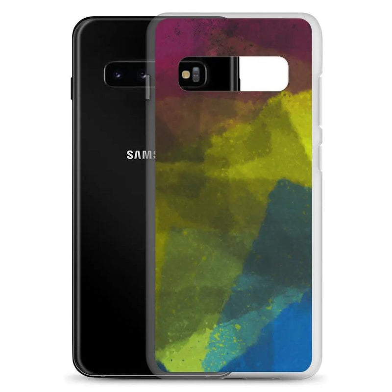 Load image into Gallery viewer, CMYK Cyan Magenta Yellow Black Industrial Watercolor Paint Brush Style Flexible Clear Samsung Case Bump Resistant Corners CREATIVETECH