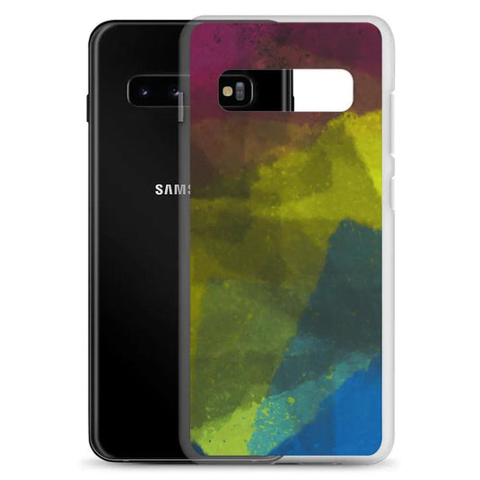 CMYK Cyan Magenta Yellow Black Industrial Watercolor Paint Brush Style Flexible Clear Samsung Case Bump Resistant Corners CREATIVETECH