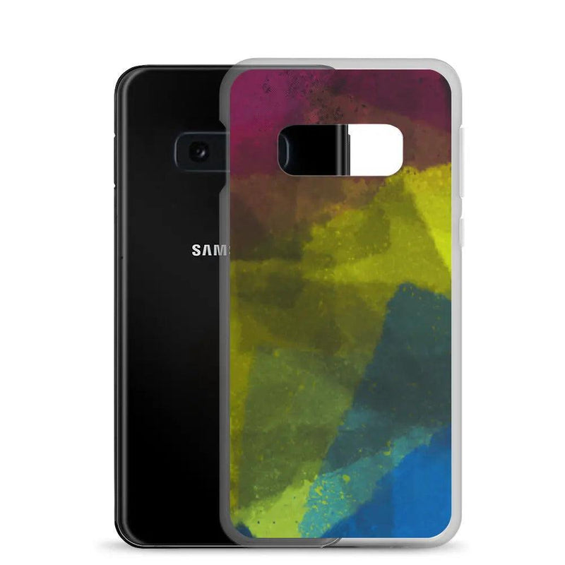 Load image into Gallery viewer, CMYK Cyan Magenta Yellow Black Industrial Watercolor Paint Brush Style Flexible Clear Samsung Case Bump Resistant Corners CREATIVETECH