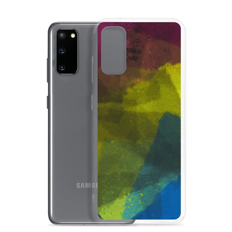 Load image into Gallery viewer, CMYK Cyan Magenta Yellow Black Industrial Watercolor Paint Brush Style Flexible Clear Samsung Case Bump Resistant Corners CREATIVETECH