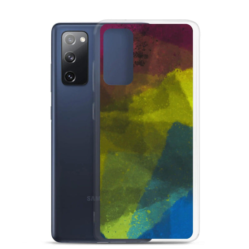 Load image into Gallery viewer, CMYK Cyan Magenta Yellow Black Industrial Watercolor Paint Brush Style Flexible Clear Samsung Case Bump Resistant Corners CREATIVETECH