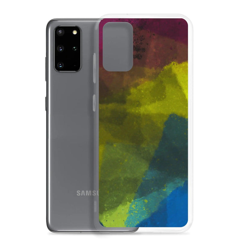 Load image into Gallery viewer, CMYK Cyan Magenta Yellow Black Industrial Watercolor Paint Brush Style Flexible Clear Samsung Case Bump Resistant Corners CREATIVETECH
