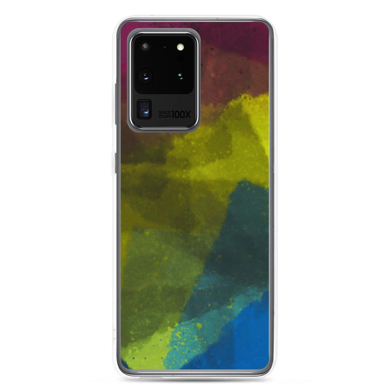 Load image into Gallery viewer, CMYK Cyan Magenta Yellow Black Industrial Watercolor Paint Brush Style Flexible Clear Samsung Case Bump Resistant Corners CREATIVETECH