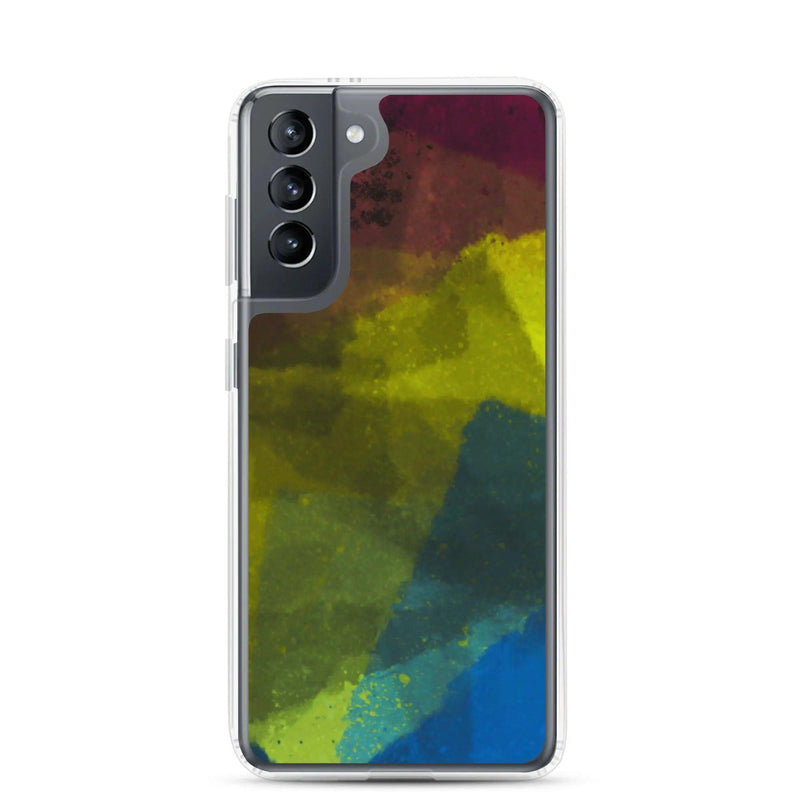 Load image into Gallery viewer, CMYK Cyan Magenta Yellow Black Industrial Watercolor Paint Brush Style Flexible Clear Samsung Case Bump Resistant Corners CREATIVETECH