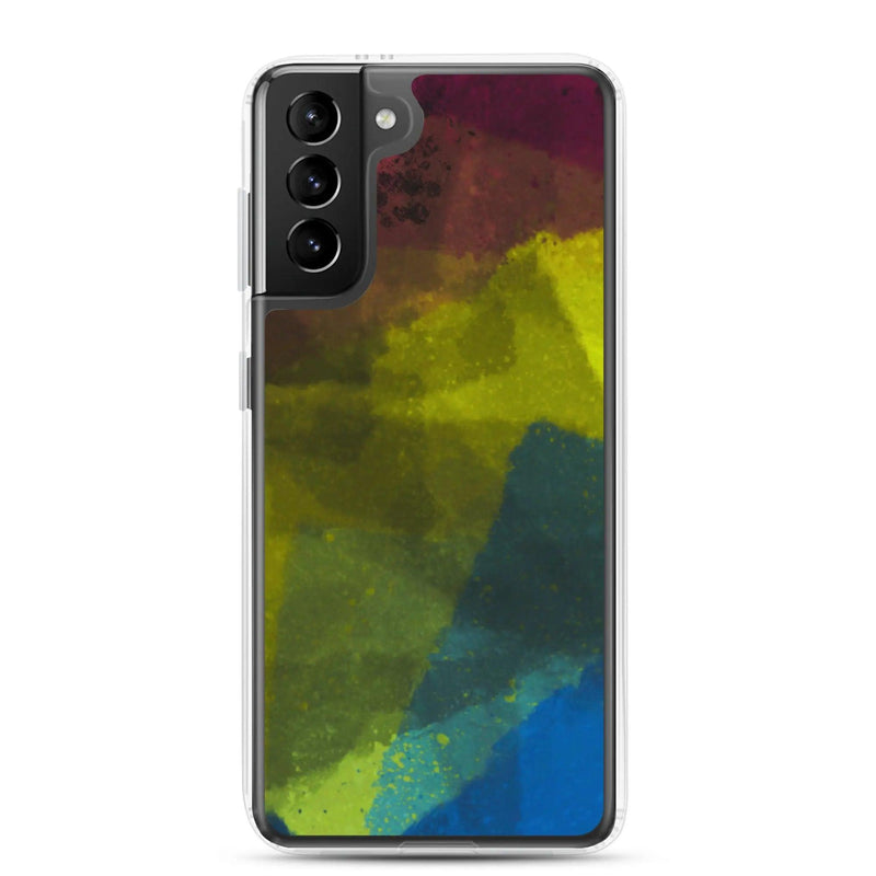 Load image into Gallery viewer, CMYK Cyan Magenta Yellow Black Industrial Watercolor Paint Brush Style Flexible Clear Samsung Case Bump Resistant Corners CREATIVETECH